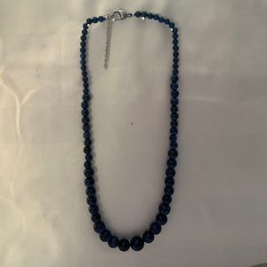 Tiger’s eye blue beautiful women’s necklace; natural stones